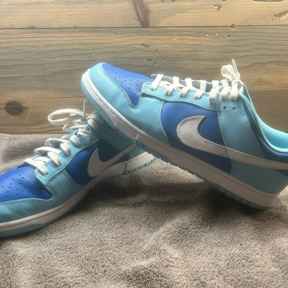 Nike Azure and White Athletic Shoes. Like new without box..
